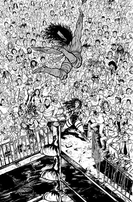 DO A POWERBOMB BLACK AND WHITE #1 CVR D DANIEL WARREN JOHNSON VAR OF 3