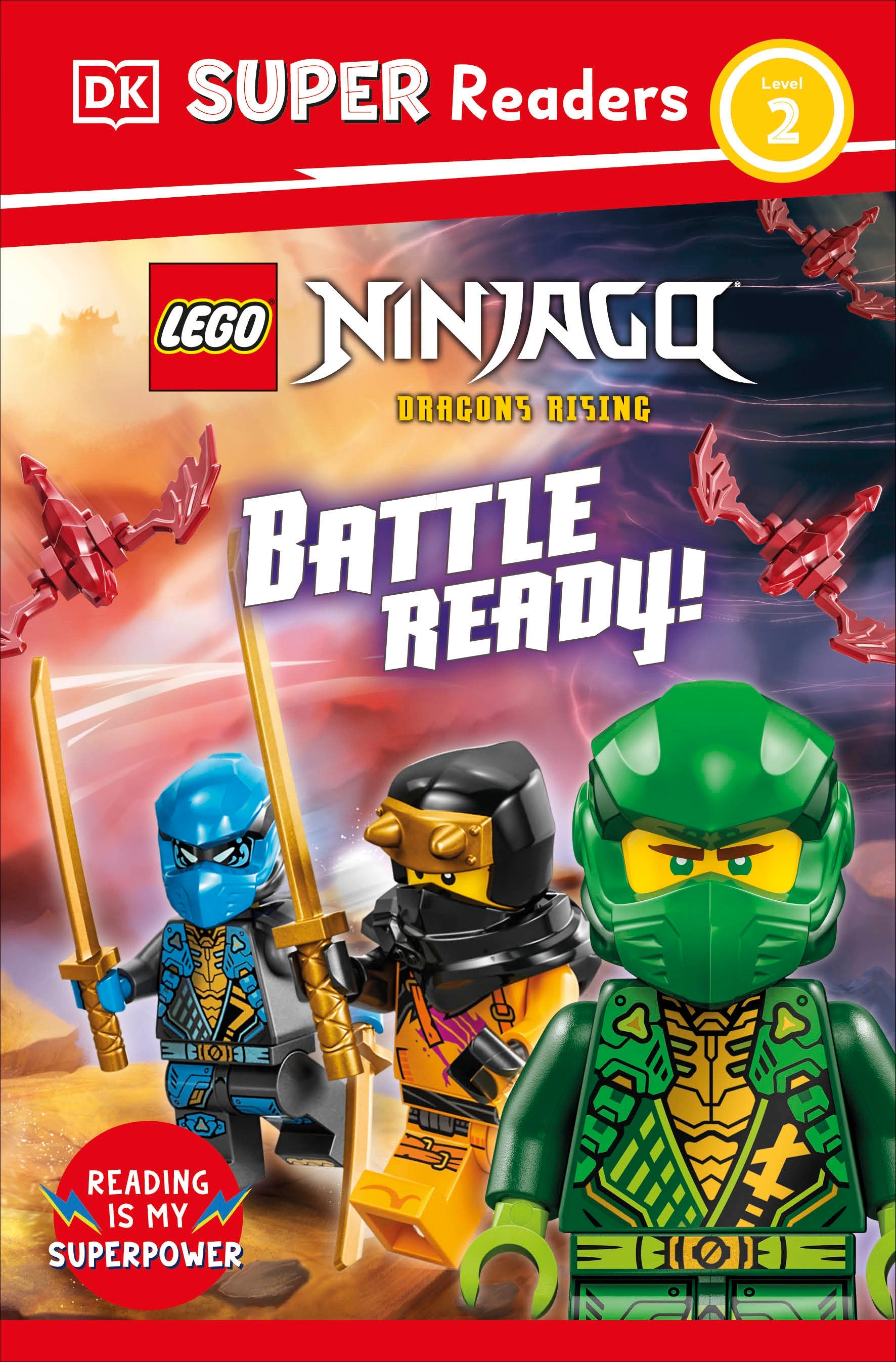 DK SUPER READERS LEVEL 2 LEGO NINJAGO DRAGONS RISING BATTLE READY TP