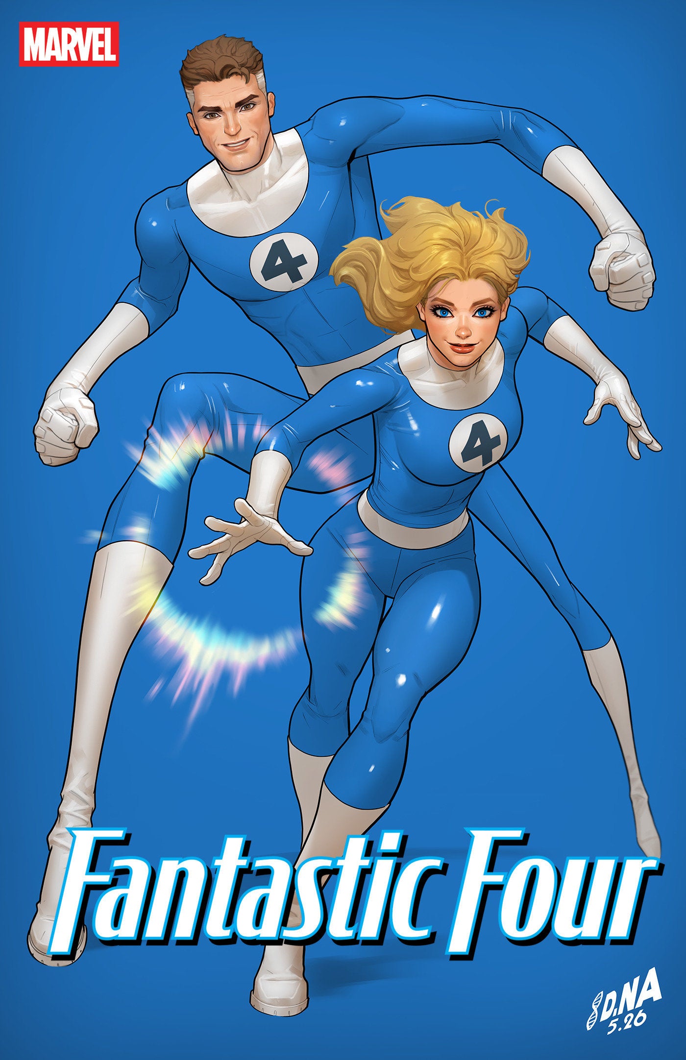 FANTASTIC FOUR #14 DAVID NAKAYAMA COLOR BLOCK BLUE VAR CVR B