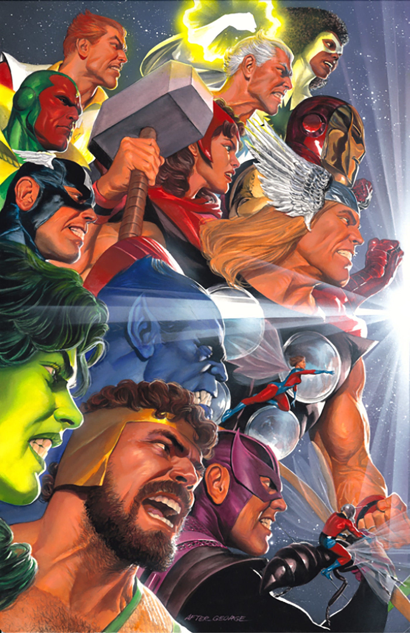 JLA AVENGERS #3 FACSIMILE EDITION ALEX ROSS 2-PART CONNECTING CVR A CVR D