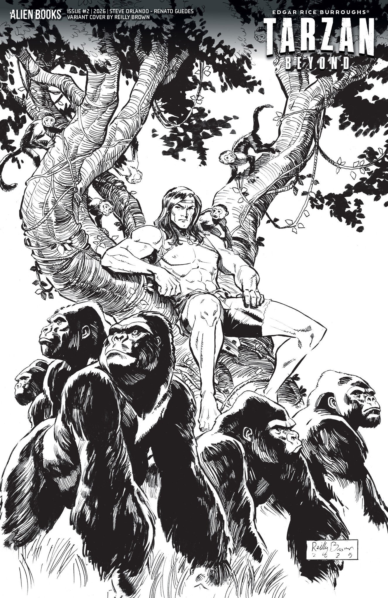 TARZAN BEYOND #2 VAR D BROWN BW CVR D