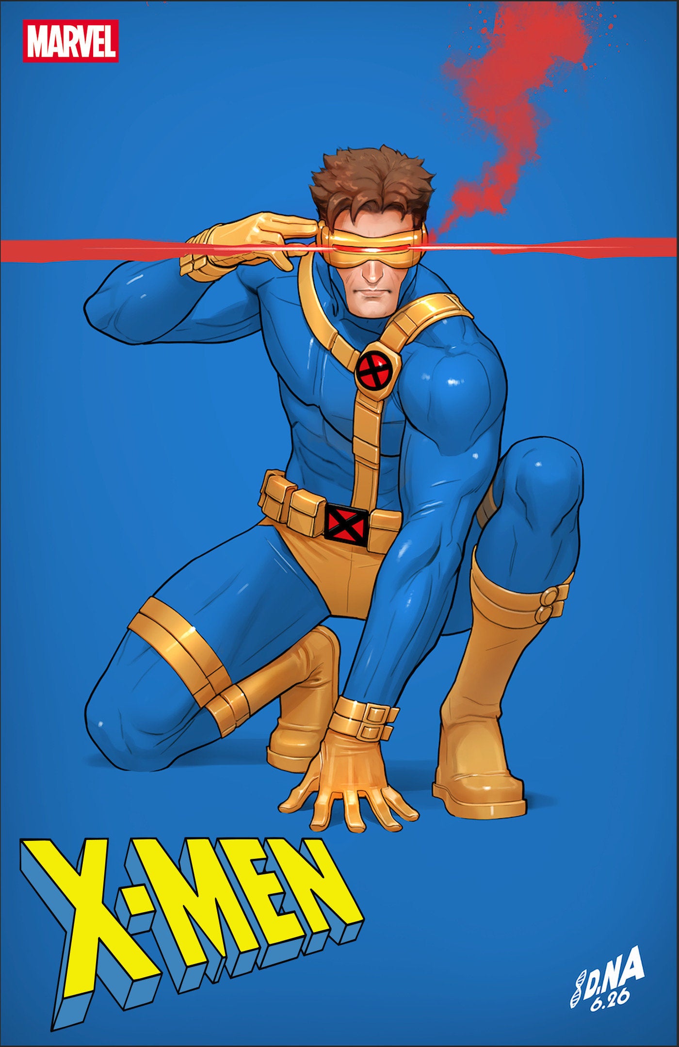 X-MEN #33 DAVID NAKAYAMA COLOR BLOCK BLUE VAR CVR B