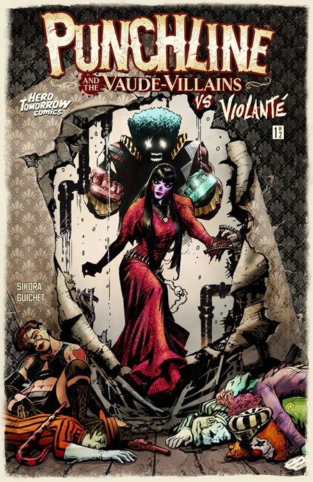PUNCHLINE AND THE VAUDE-VILLAINS VS VIOLANTE #1 CVR A YVEL GUICHET OF 2