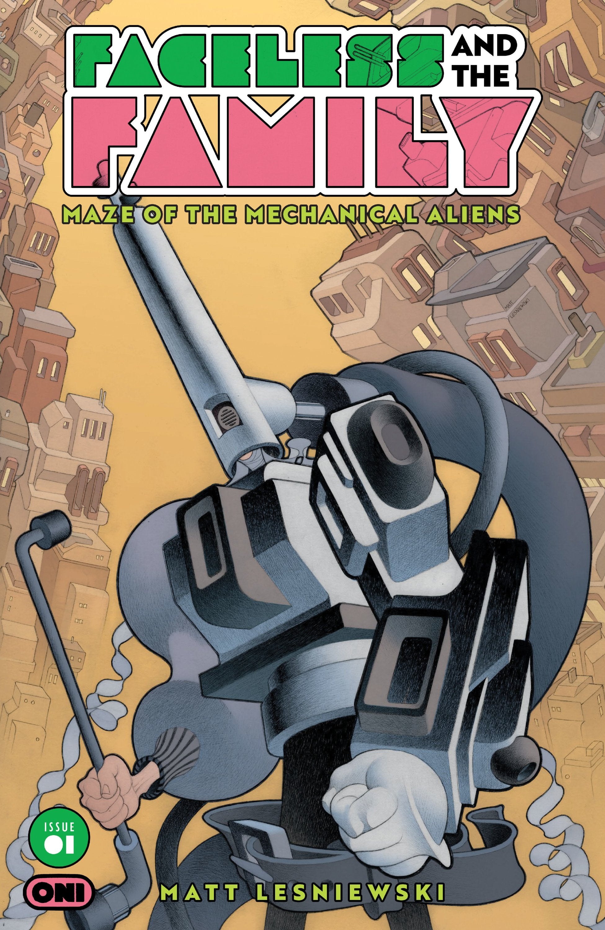FACELESS AND THE FAMILY MAZE OF THE MECHANICAL ALIENS #1 2ND PRINTING CVR A