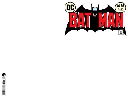 BATMAN #251 FACSIMILE EDITION CVR B BLANK CARD STOCK VAR
