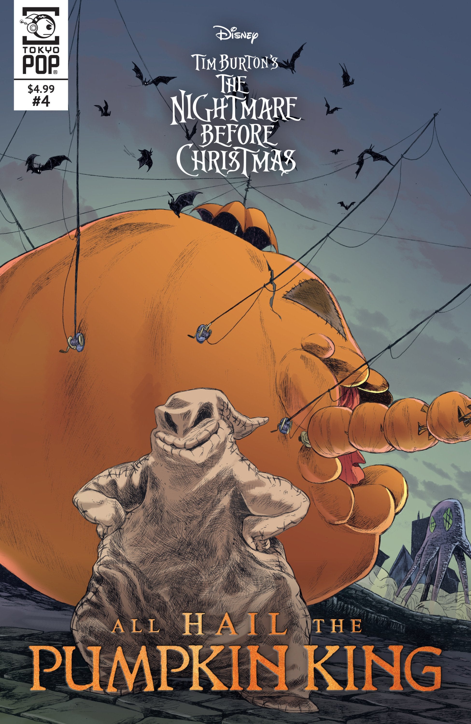 DISNEY TIM BURTONS THE NIGHTMARE BEFORE CHRISTMAS ALL HAIL THE PUMPKIN KING ISSUE #4 CVR A