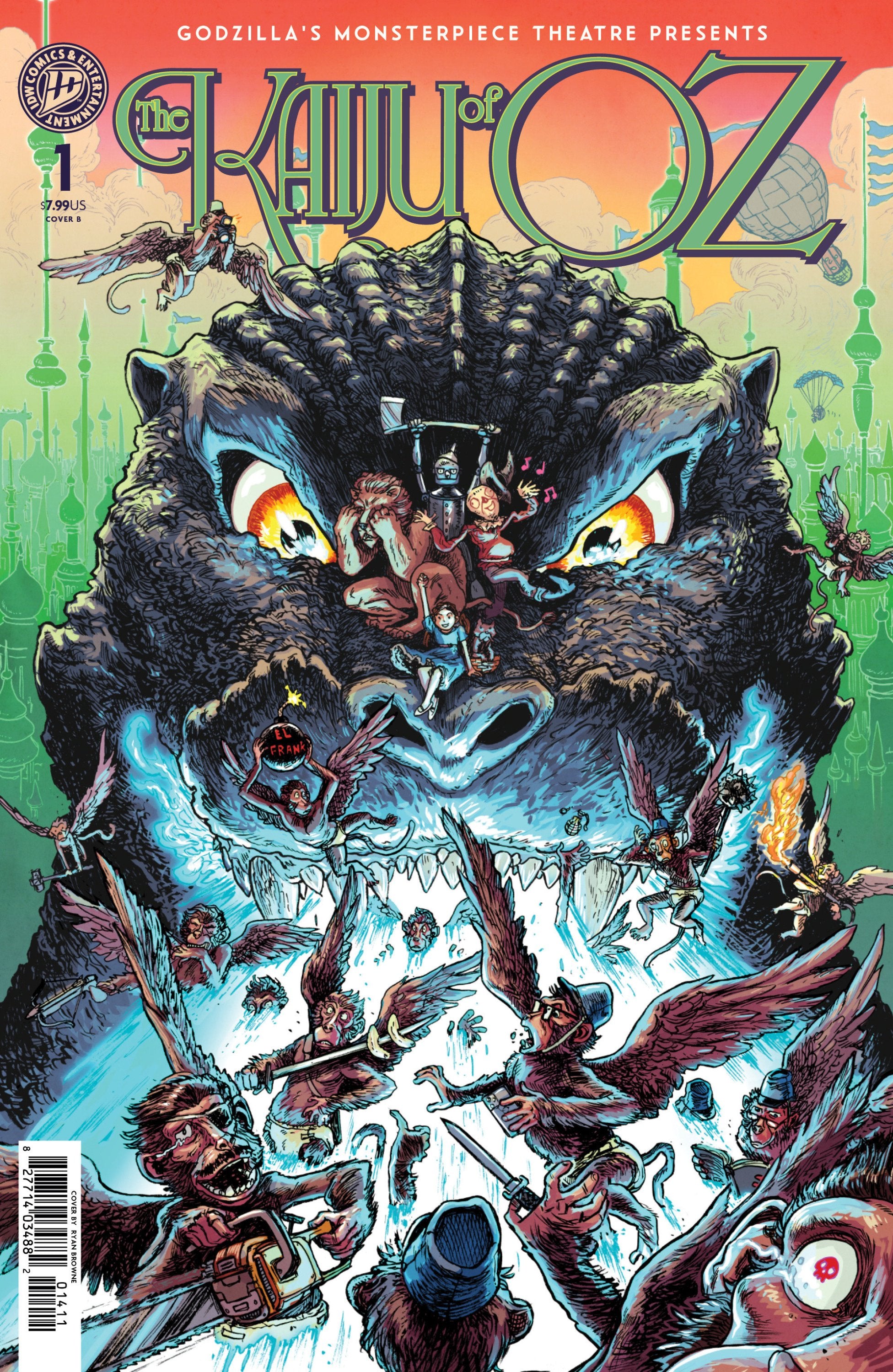 GODZILLAS MONSTERPIECE THEATRE PRESENTS THE KAIJU OF OZ VAR B BROWNE CVR B