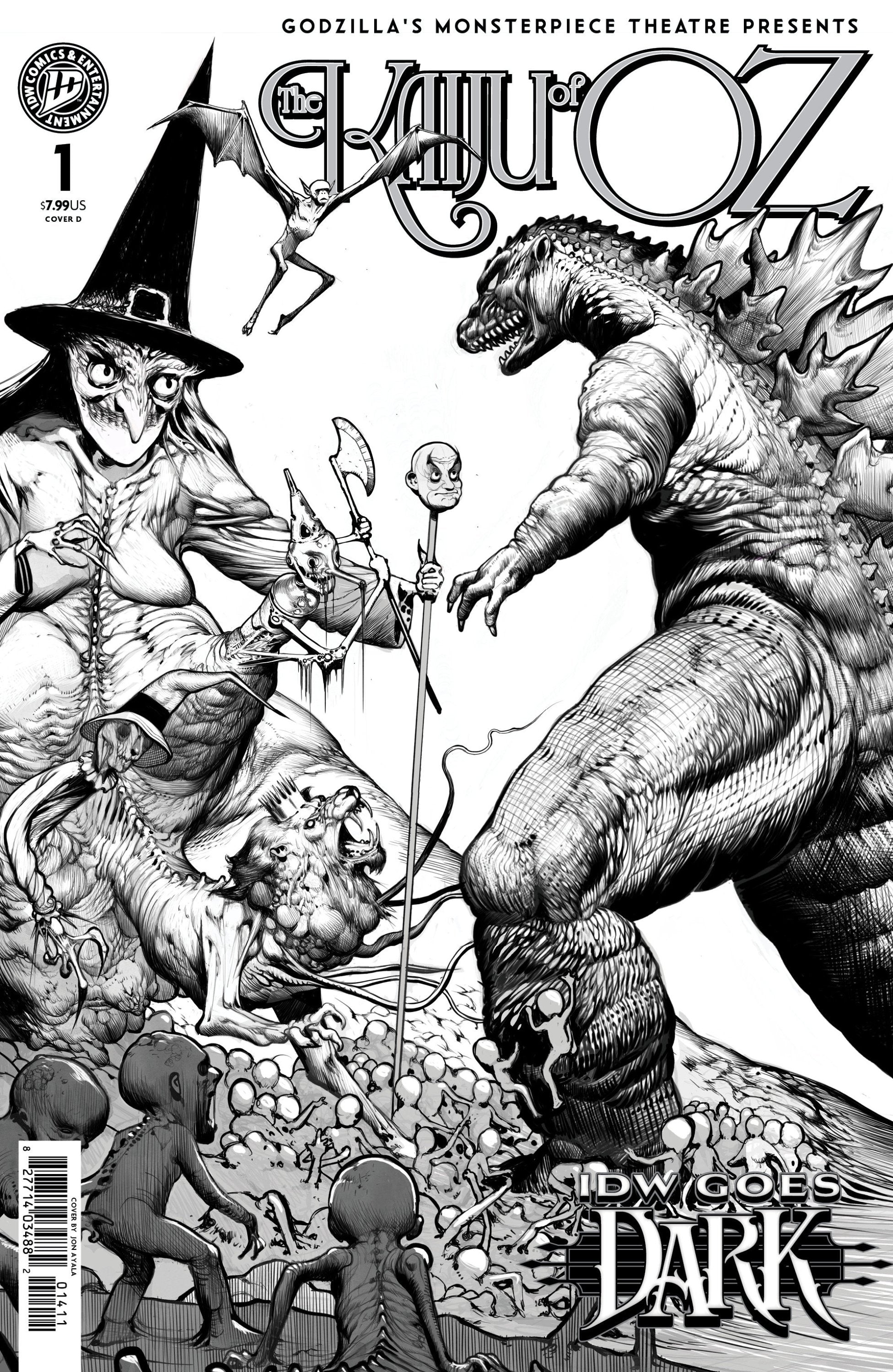 GODZILLAS MONSTERPIECE THEATRE PRESENTS THE KAIJU OF OZ VAR D AYALA IDW GOES DARK VAR CVR D