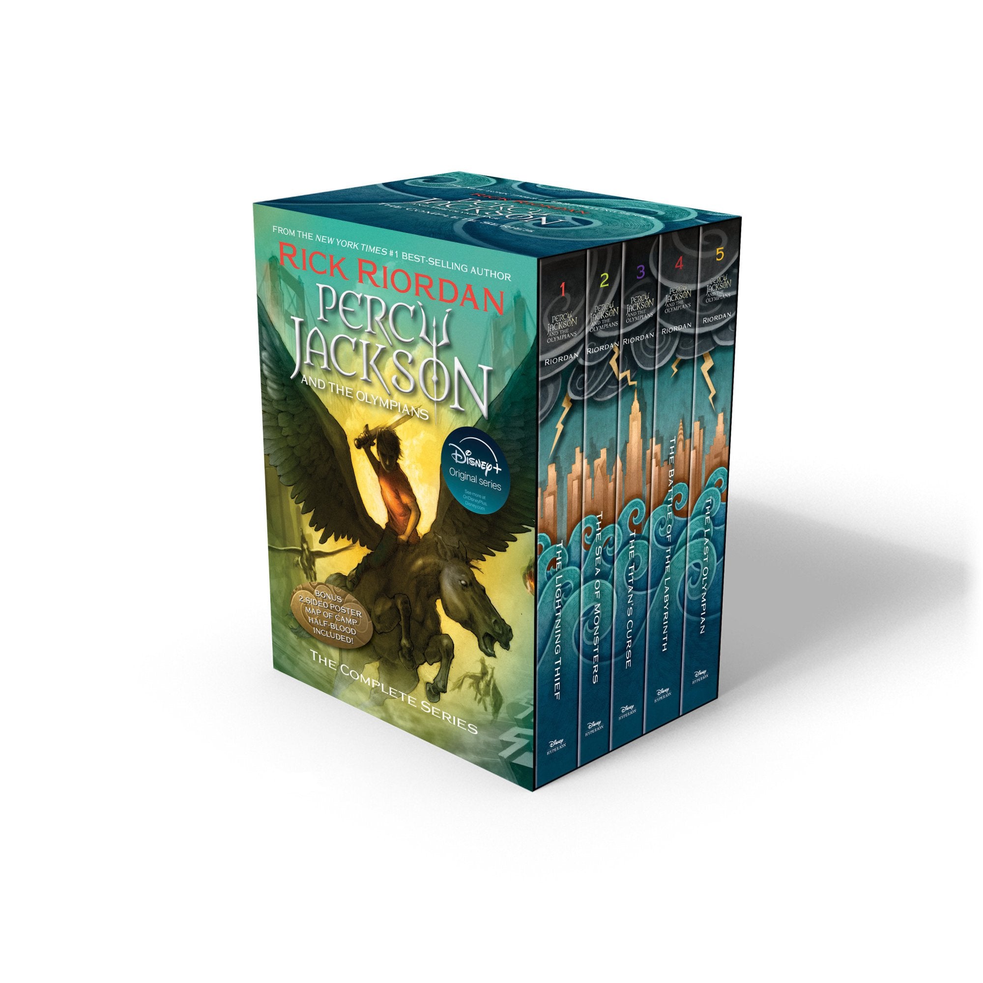 PERCY JACKSON AND THE OLYMPIANS 5 BOOK PAPERBACK BOXED SET W POSTER