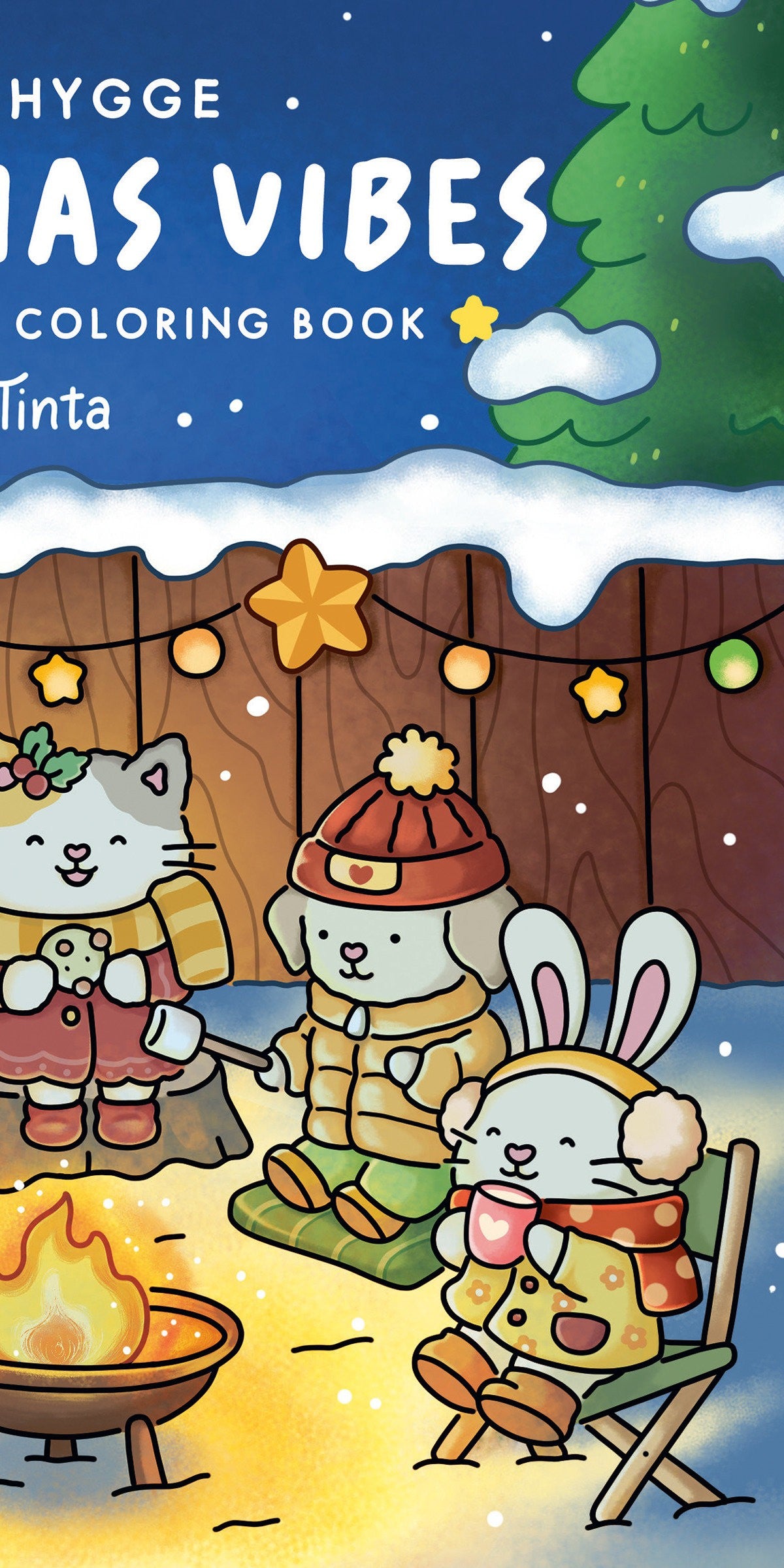 FUZZY HYGGE CHRISTMAS VIBES COLORING BOOK