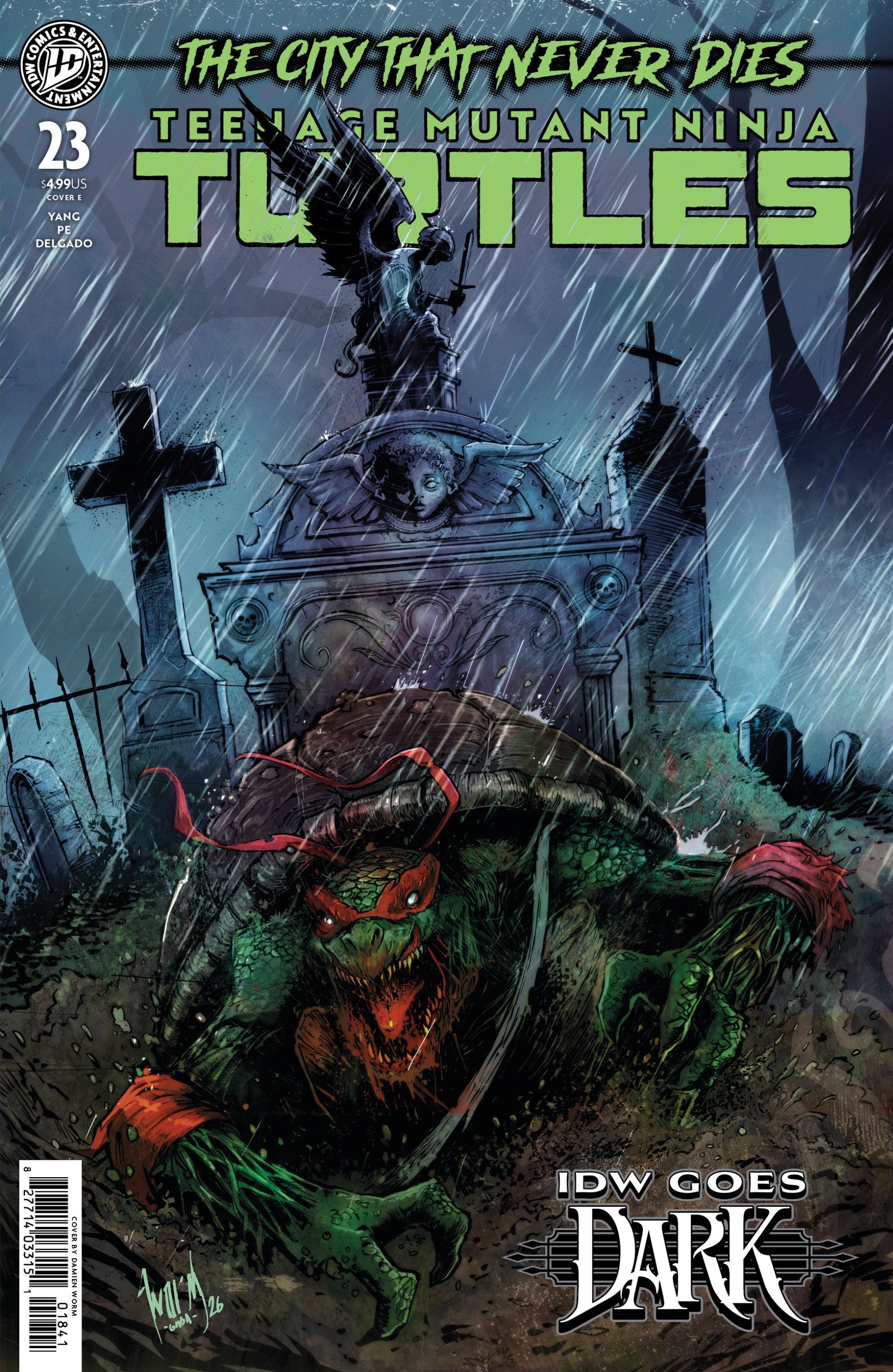 TEENAGE MUTANT NINJA TURTLES #23 VAR E DAMIEN WORM IDW GOES DARK VAR CVR E