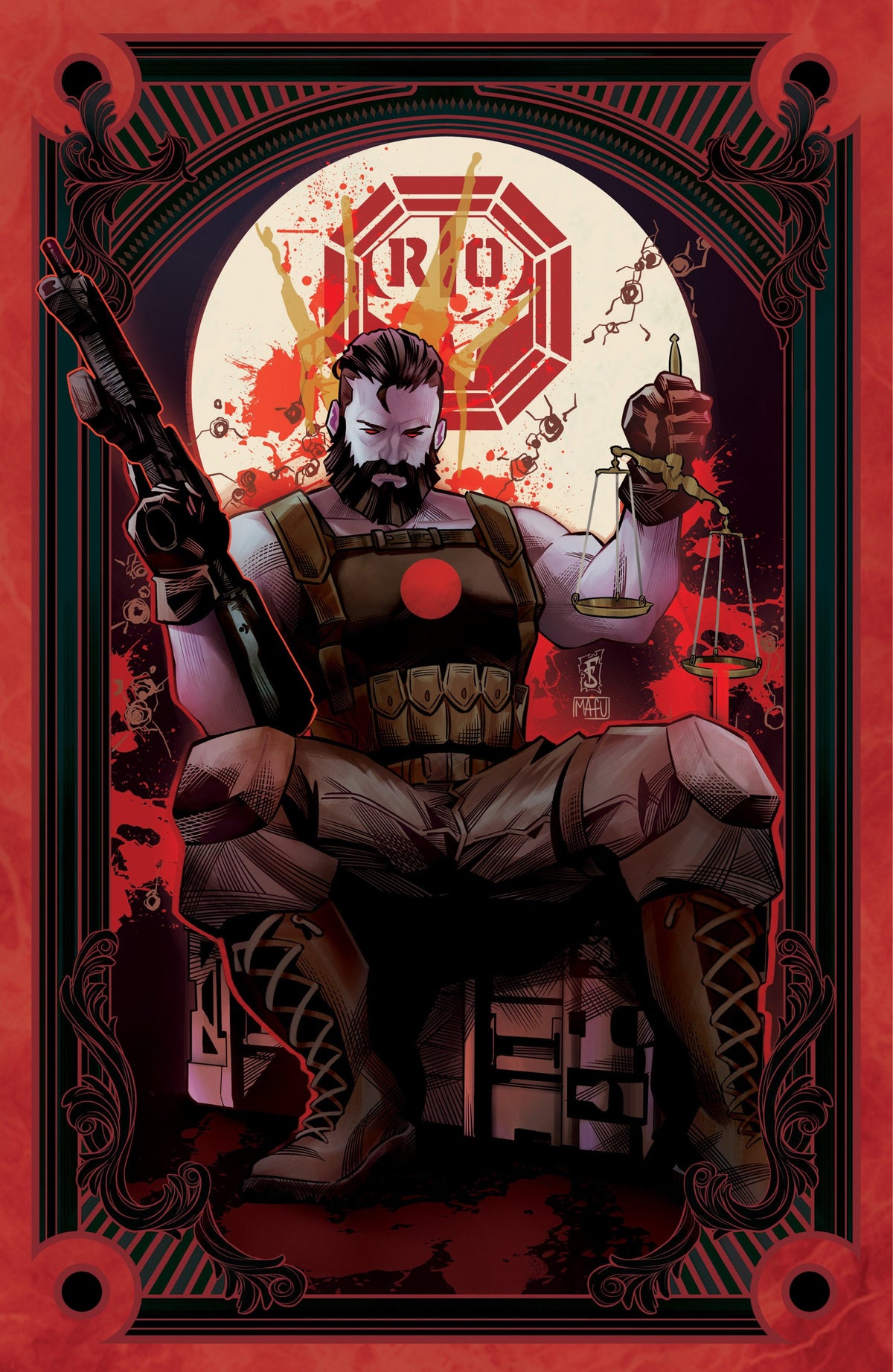 VALIANT BEYOND BLOODSHOT #7--TOY SOLDIERS #1 VAR B SABBATINI FULL ART TAROT VAR CVR B