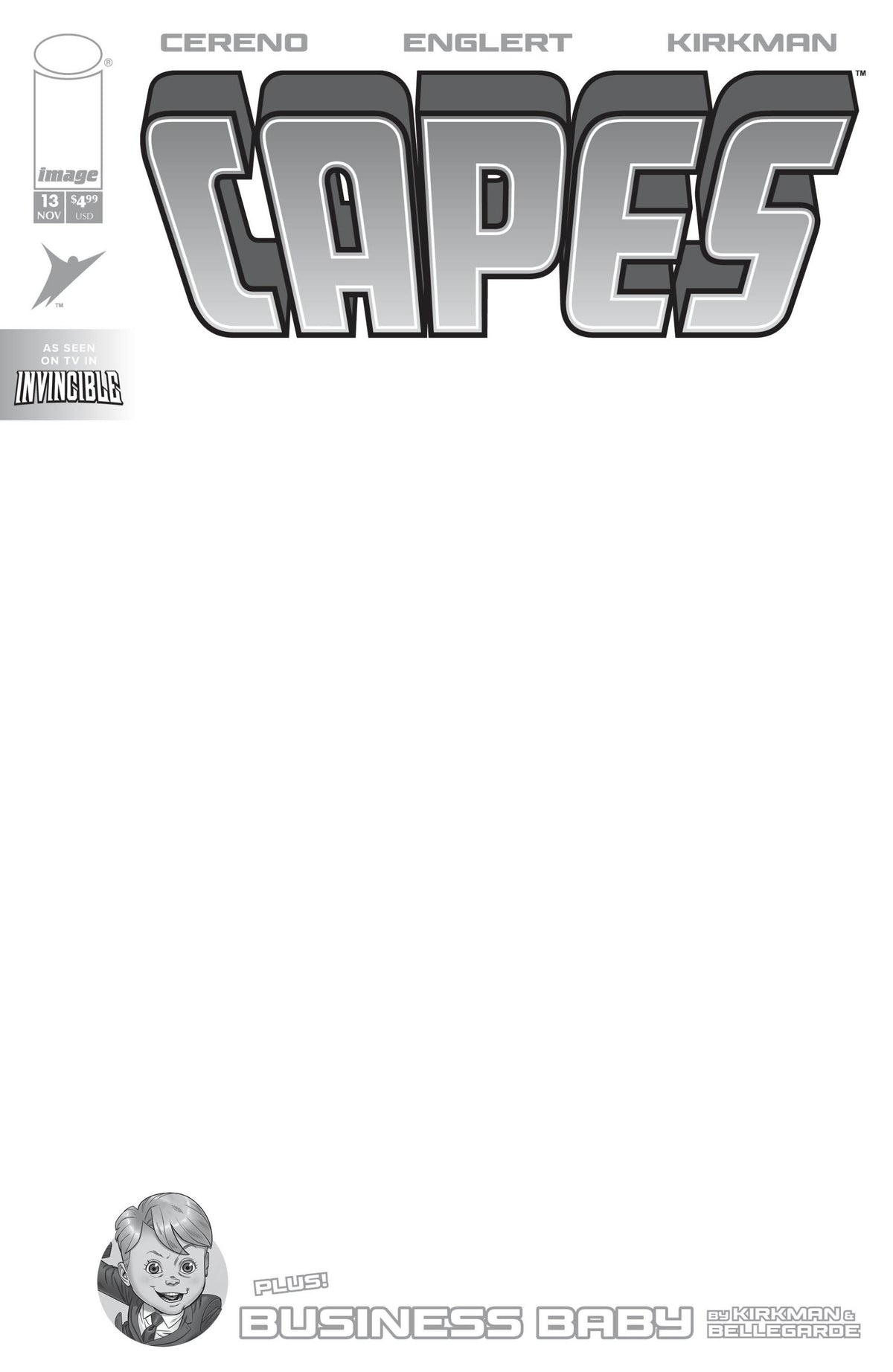 INVINCIBLE UNIVERSE CAPES #13 CVR F BLANK SKETCH VAR