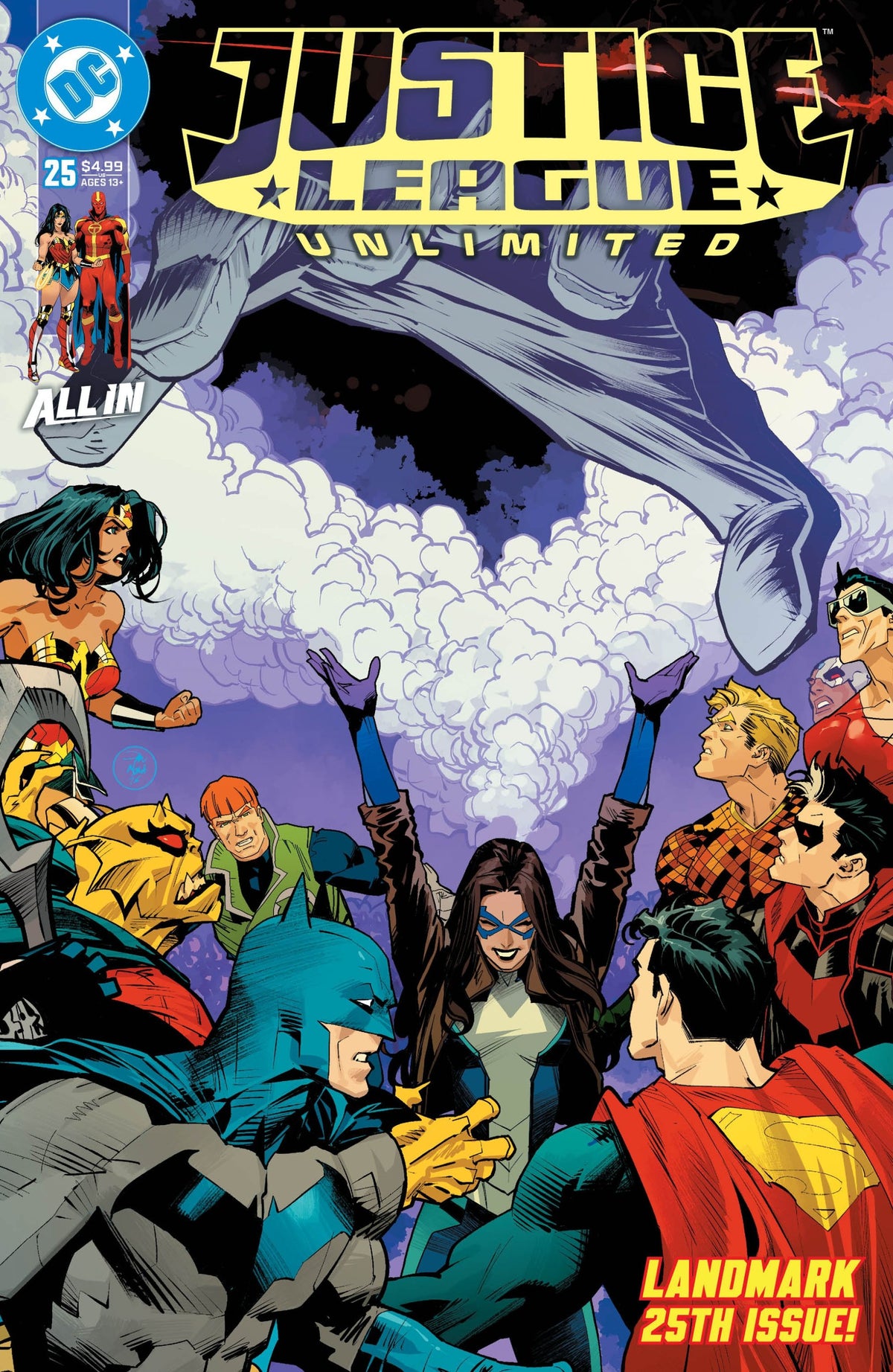 JUSTICE LEAGUE UNLIMITED #25 CVR A DAN MORA WRAPAROUND