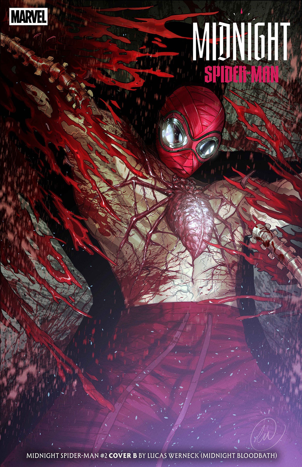 MIDNIGHT SPIDER-MAN #2 COVER B LUCAS WERNECK MIDNIGHT BLOODBATH VAR CVR B
