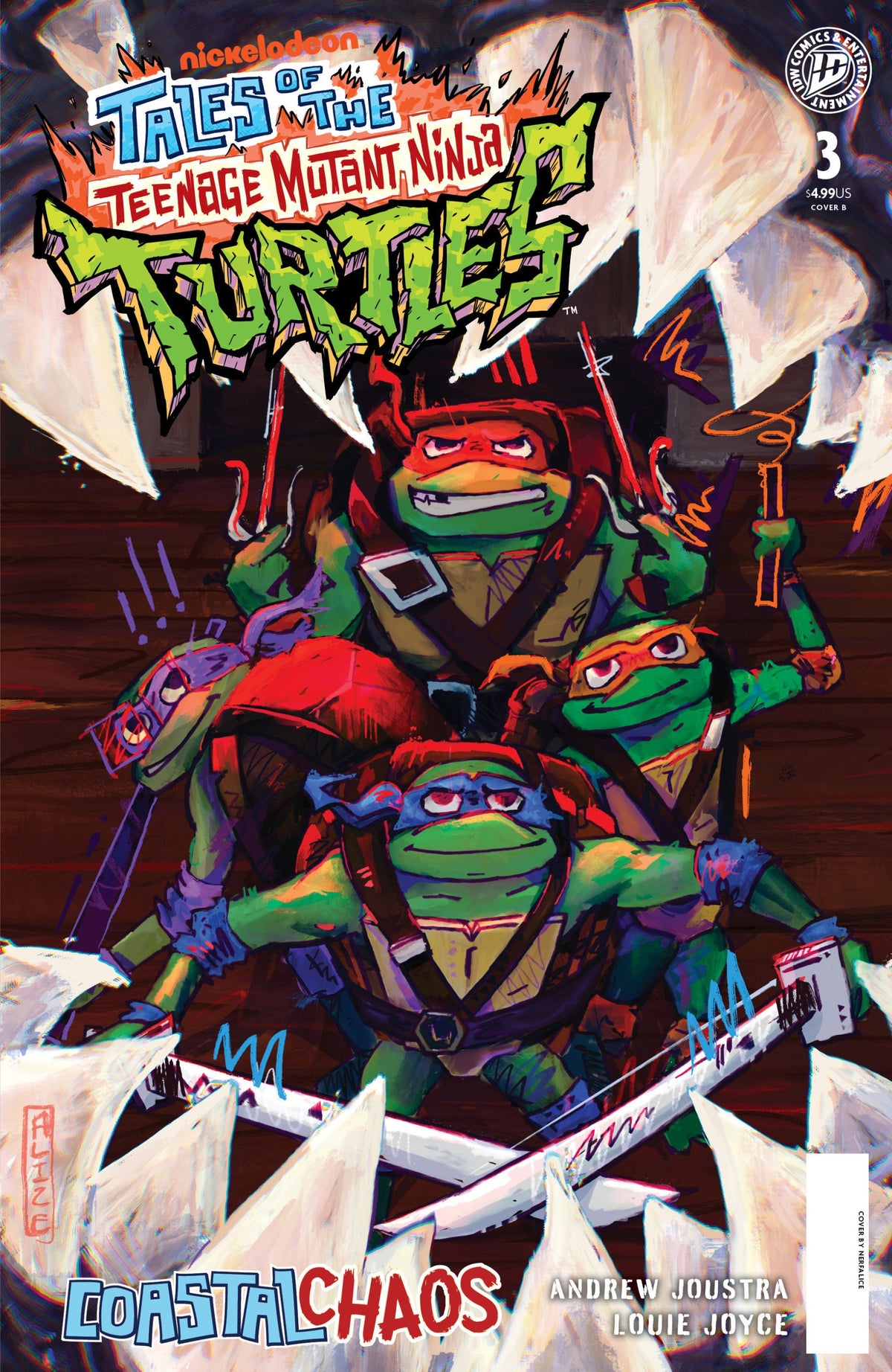 TALES OF THE TEENAGE MUTANT NINJA TURTLES COASTAL CHAOS #3 VAR B NERFALICE CVR B