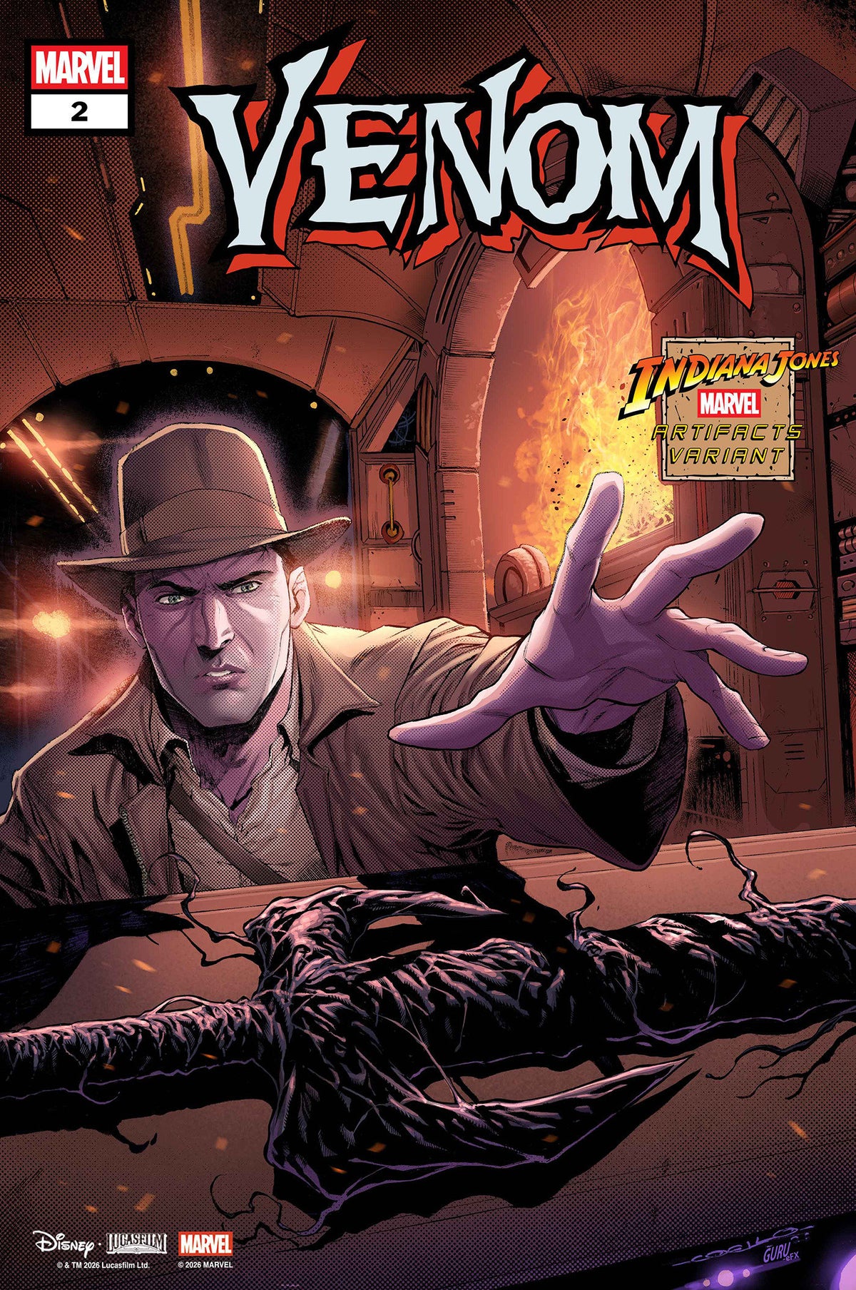 VENOM #2 IBAN COELLO INDIANA JONES MARVEL ARTIFACT VAR CVR C