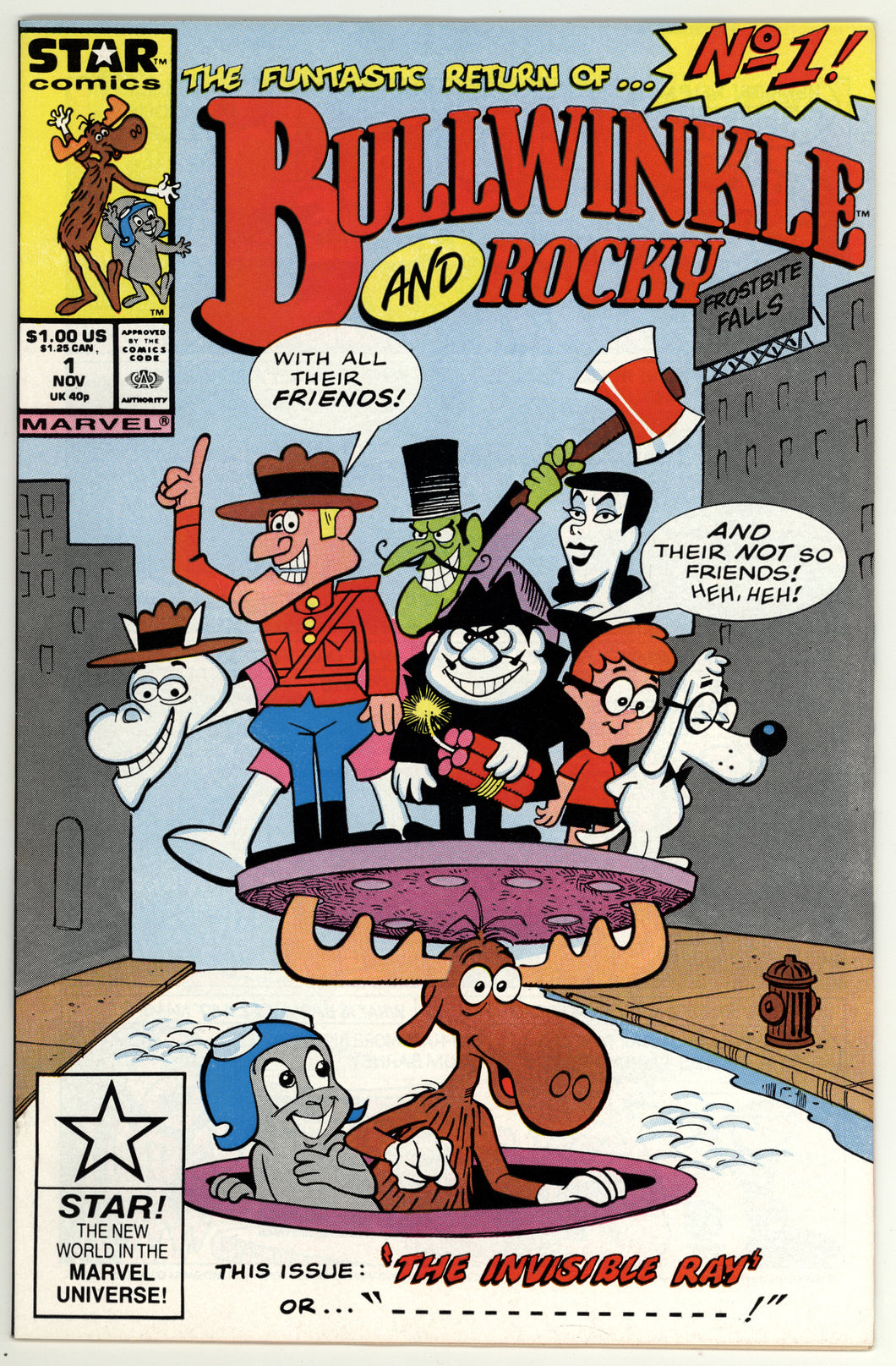 BULLWINKLE AND ROCKY COMICS #1-9 COMPLETE SET (MARVEL/ STAR COMICS)