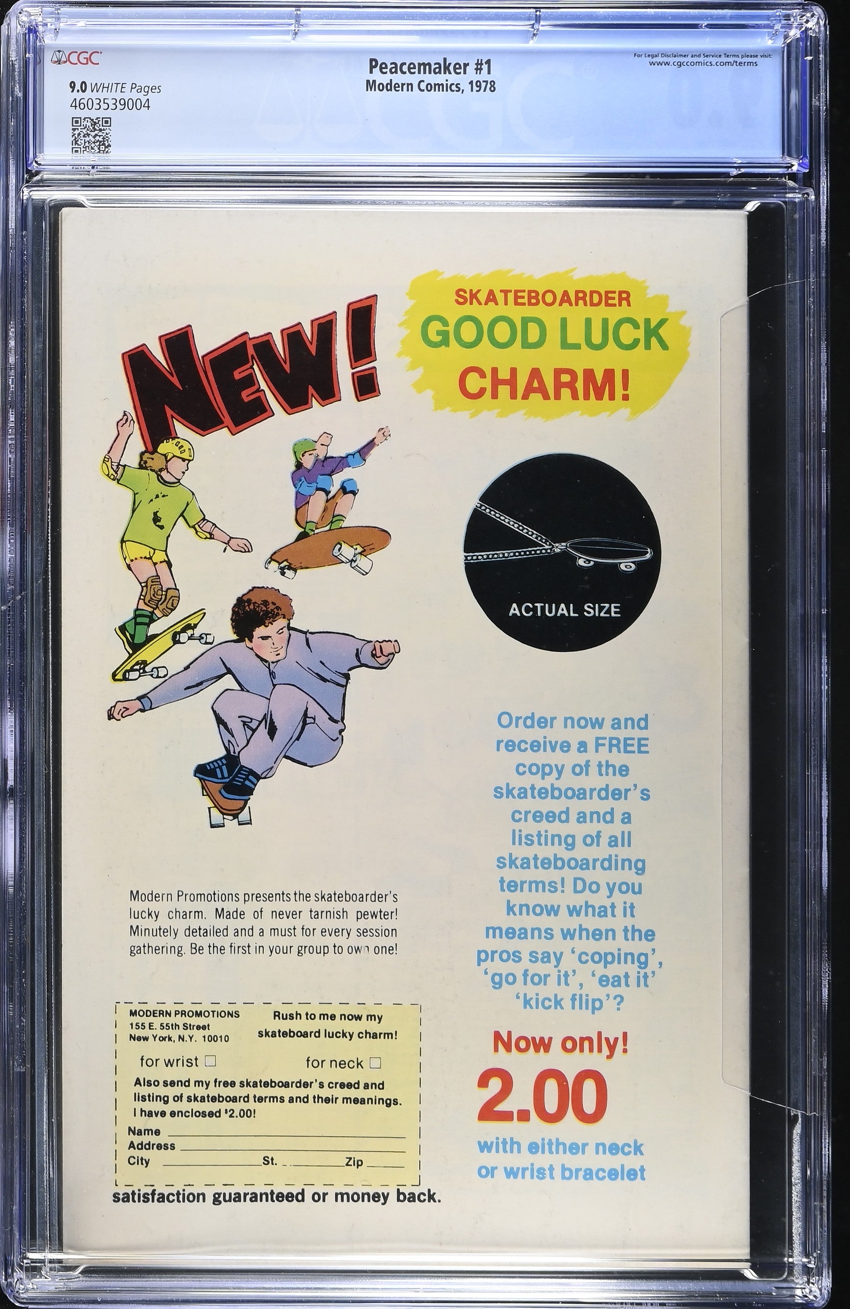 PEACEMAKER #1 1978 CGC 9.0 VF/NM