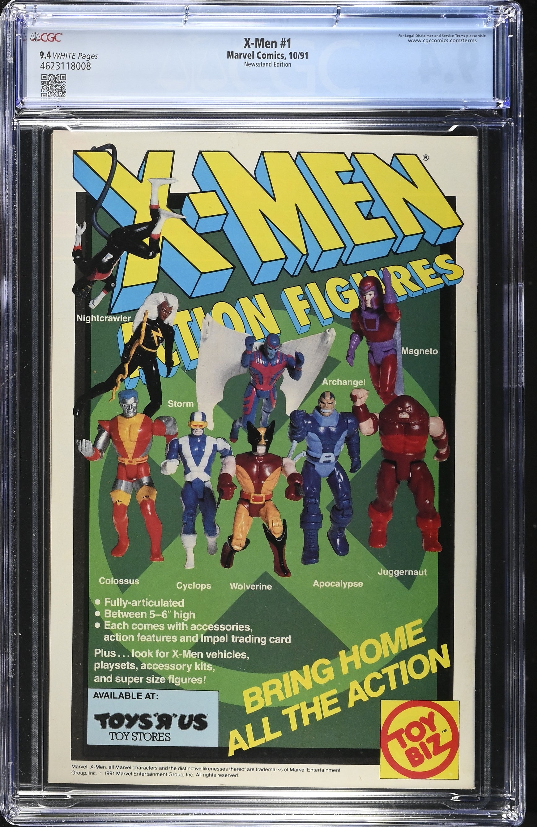 X-MEN #1 1991 CGC 9.4 NM NEWSSTAND EDITION JIM LEE CVR C