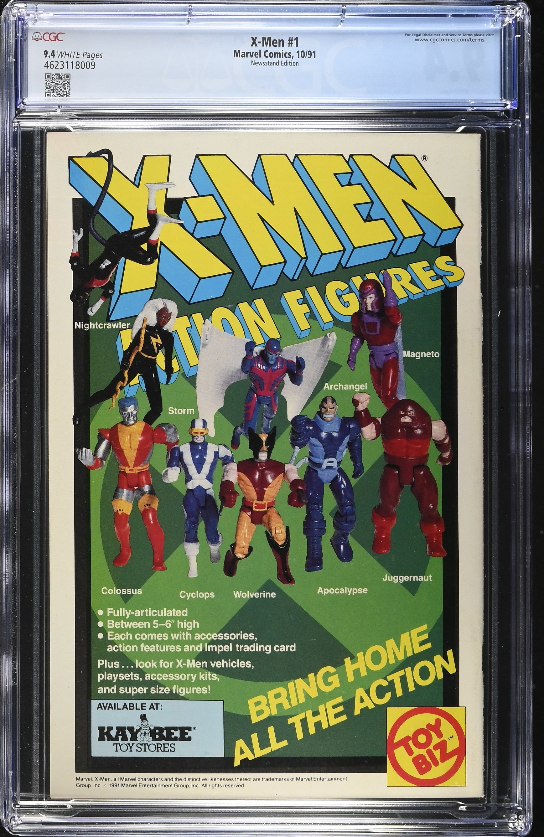 X-MEN #1 1991 CGC 9.4 NM NEWSSTAND EDITION JIM LEE CVR B