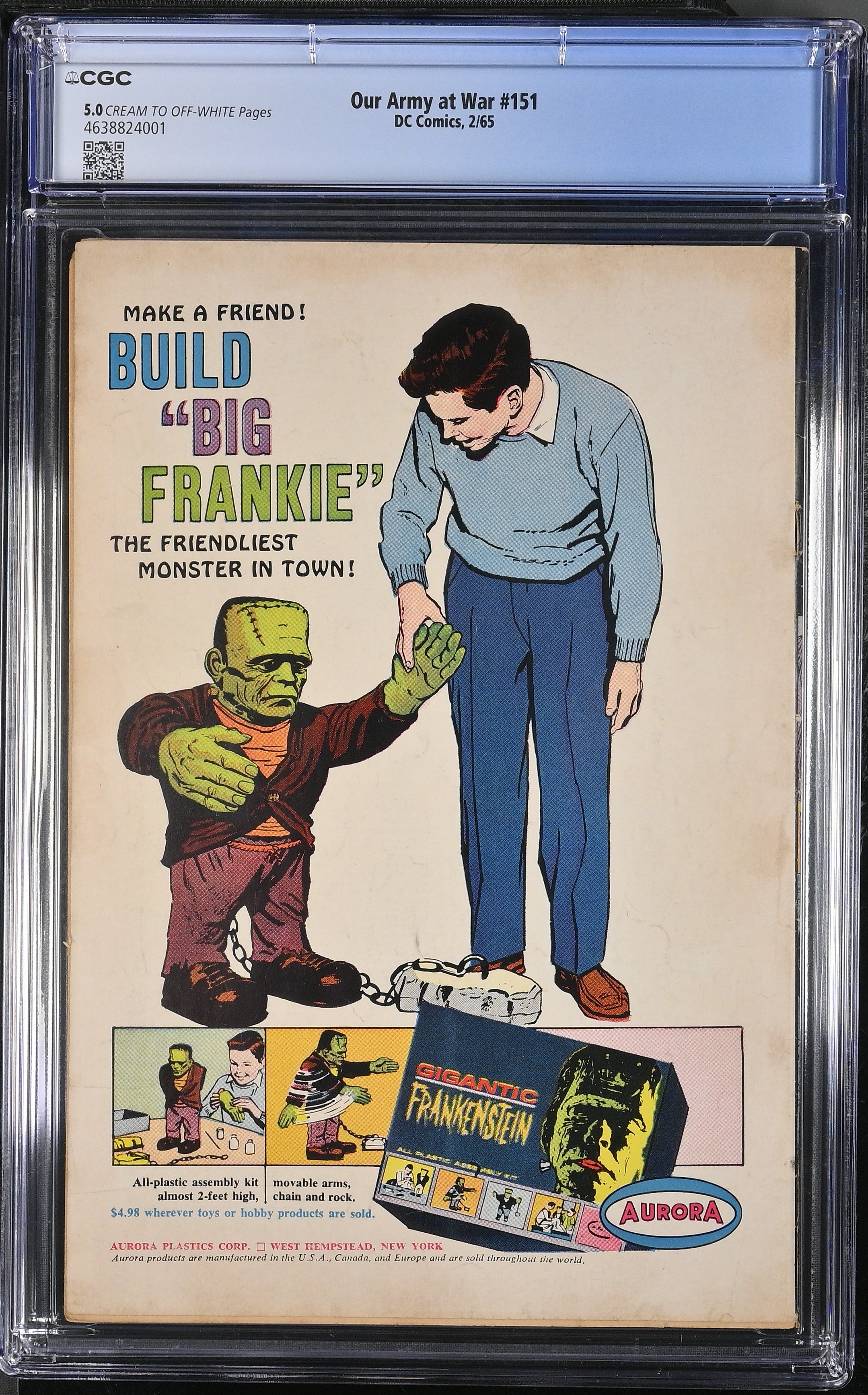 OUR ARMY AT WAR #151 DC COMICS 1965 CGC 5.0 VG/F IST APPEARANCE ENEMY ACE!