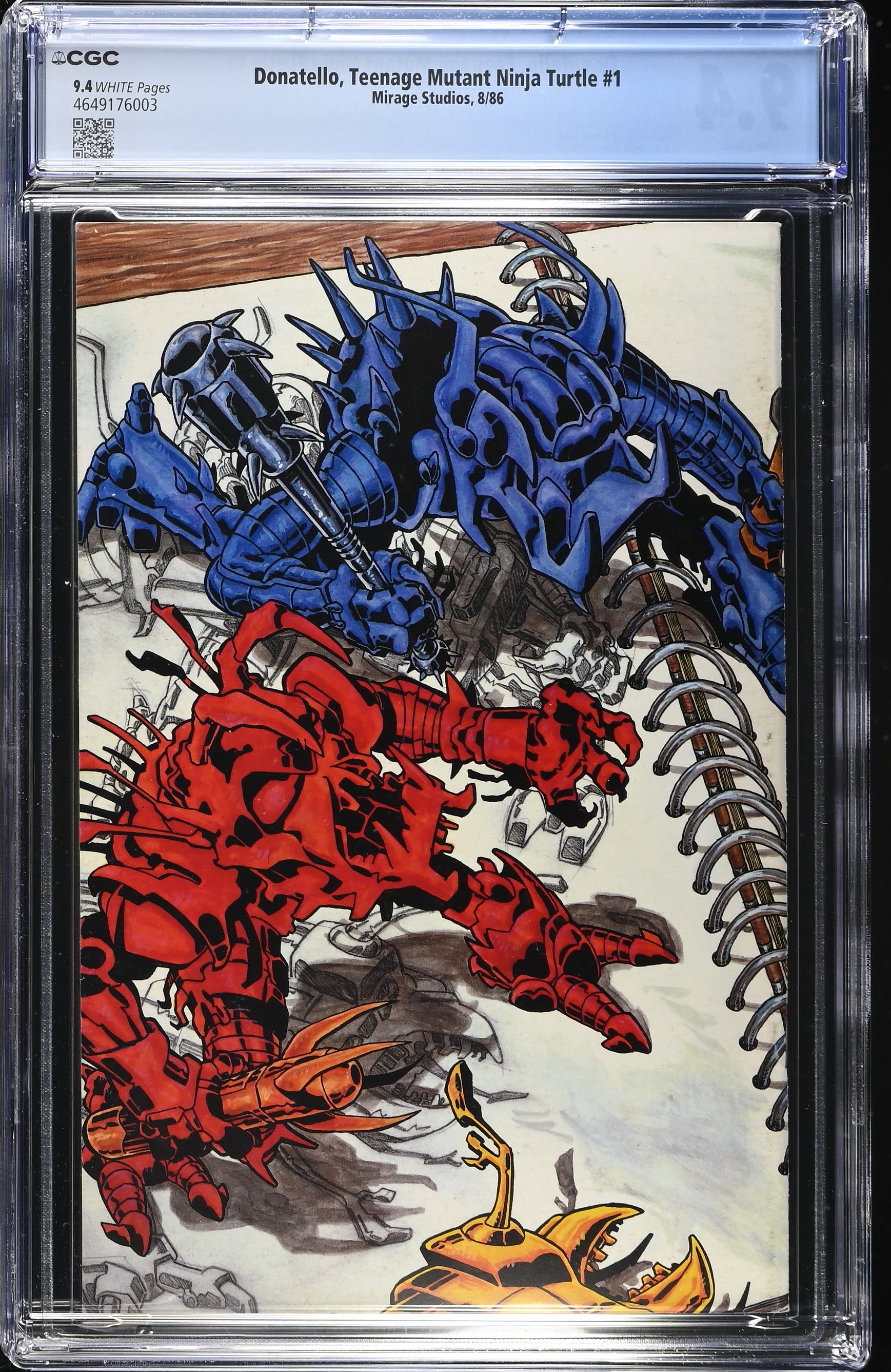 DONATELLO TEENAGE MUTANT NINJA TURTLE #1 CGC 9.4 NM