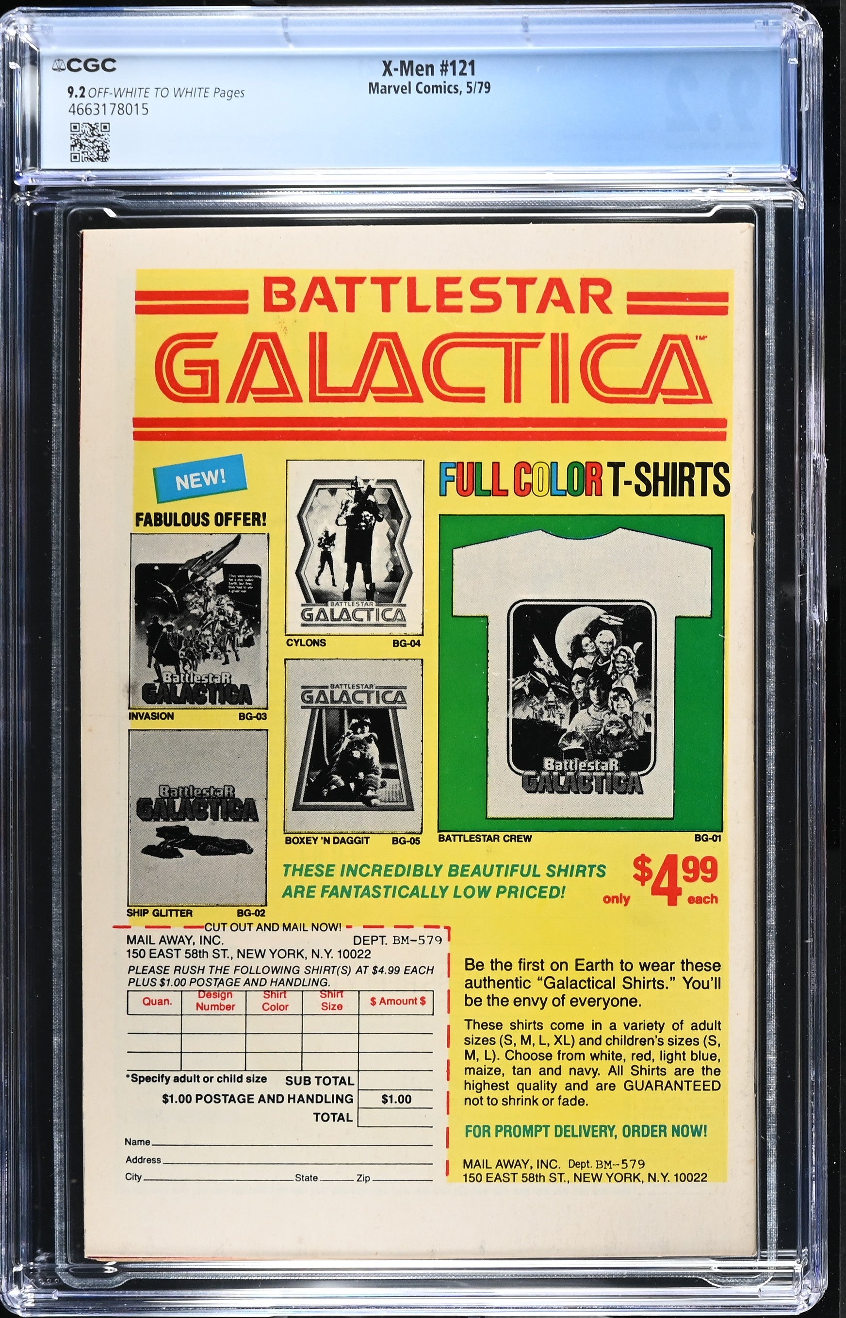 X-MEN #121 CGC 9.2 NM- 1ST FULL APPEARANCE ALPHA FLIGHT 1979