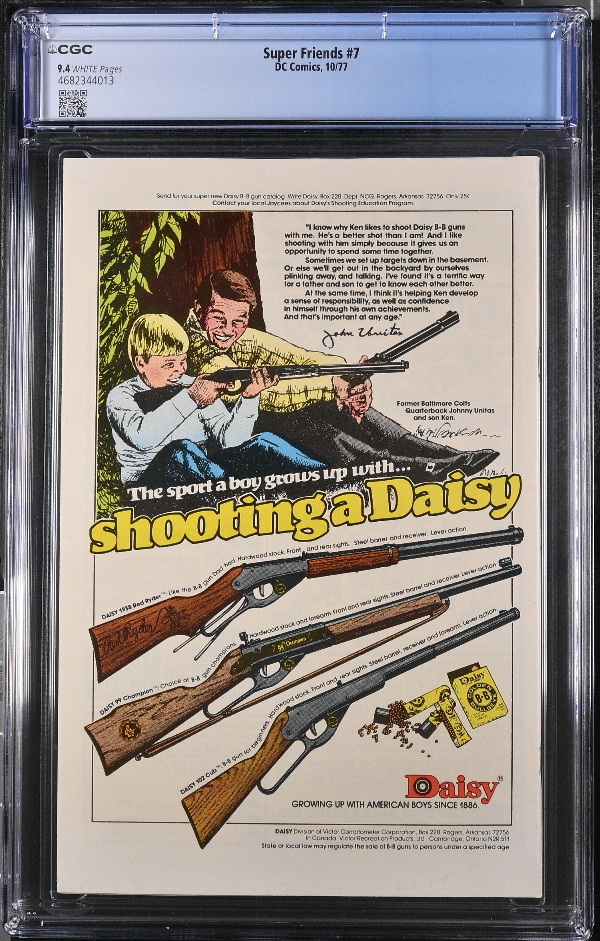 SUPER-FRIENDS #7 CGC 9.4 NM WHITE PAGES 1ST APPEARANCE WONDER TWINS