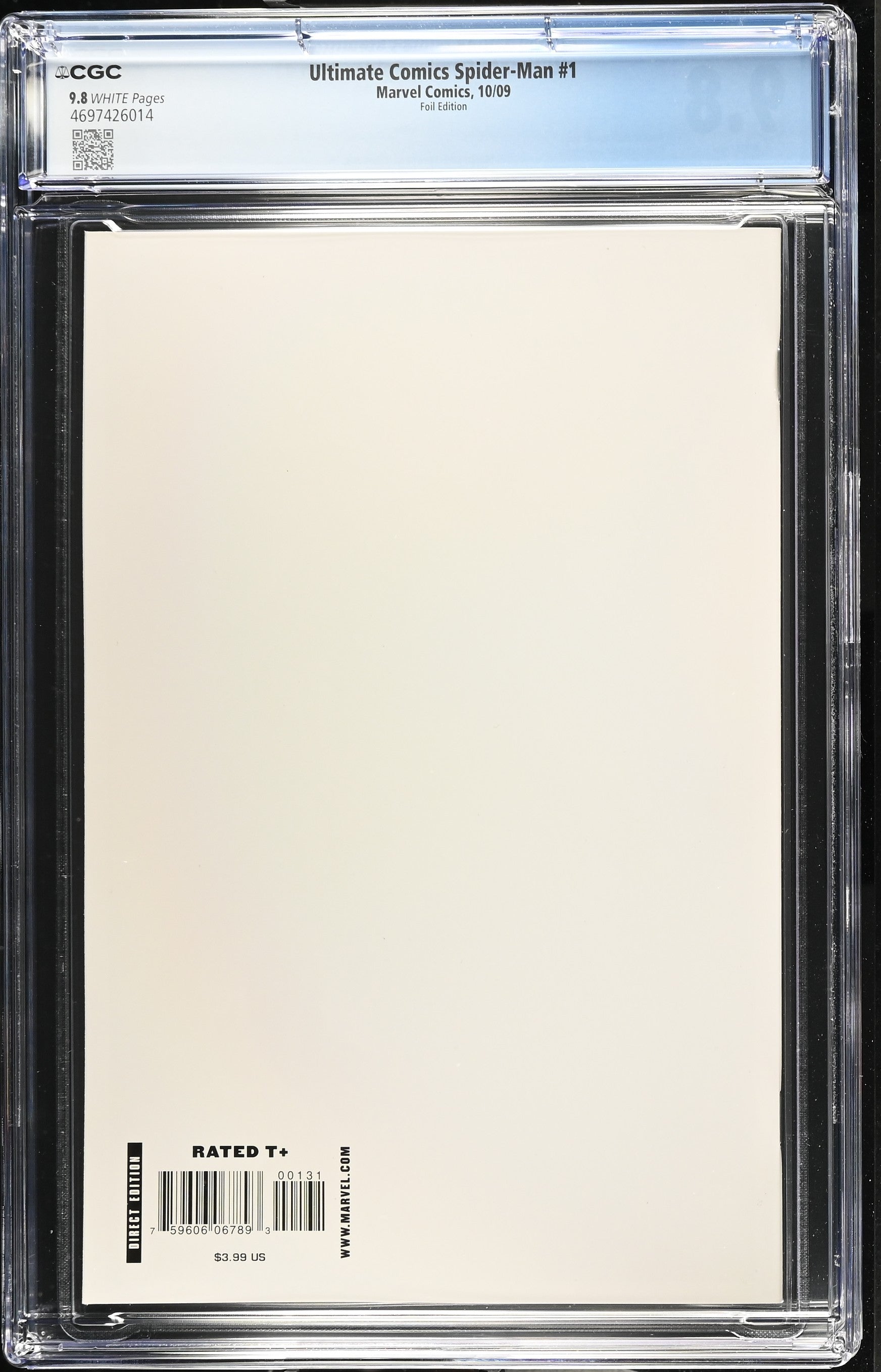 ULTIMATE COMICS SPIDER-MAN 1 CGC 9.8 NM/M 10/09 MARVEL COMICS FOIL EDITION