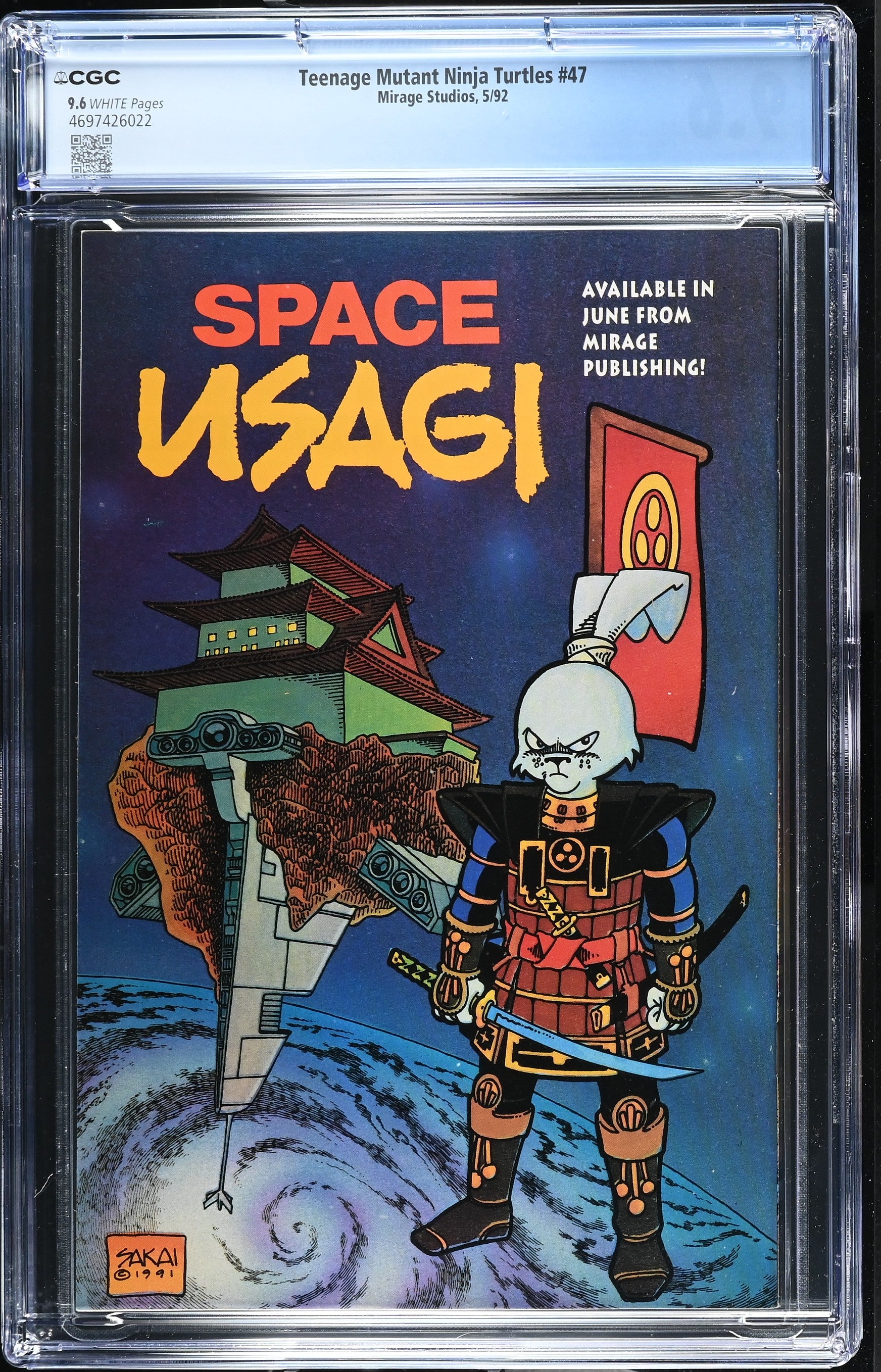 TEENAGE MUTANT NINJA TURTLES 47 CGC 9.6 NM+ SPACE USAGI 5/92 MIRAGE STUDIOS