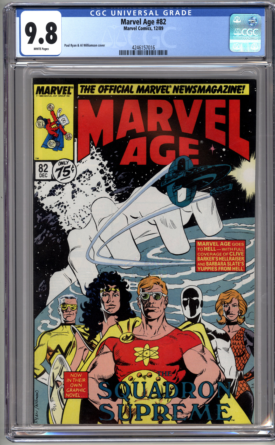 MARVEL AGE #82 (Marvel 1989) CGC 9.8 NM/M SQUADRON SUPREME