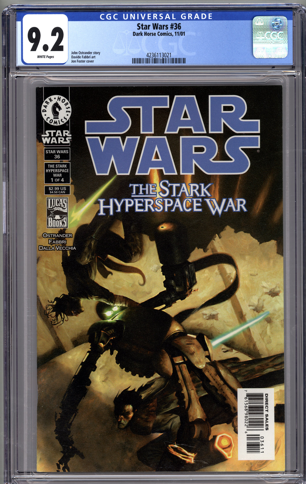 STAR WARS #36 (Dark Horse 2001) CGC 9.2 NM- STARK HYPERSPACE WAR