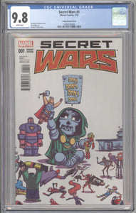 SECRET WARS #1 (2015 Marvel) CGC 9.8 NM/M Skottie Young Variant