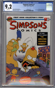 SIMPSONS COMICS #1 (1993 Bongo Comics) CGC 9.2 NM-