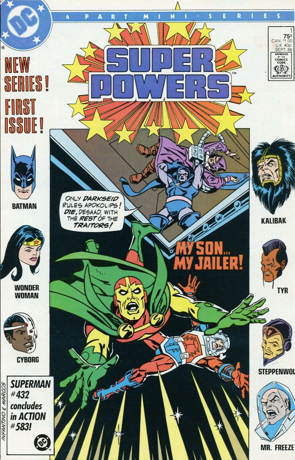 SUPER POWERS #1-4 (1986 DC Comics) COMPLETE SET