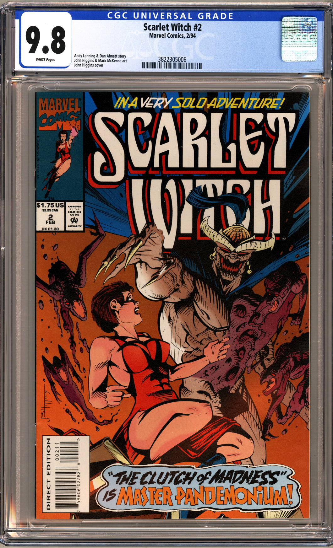 SCARLET WITCH #2 (1994 Marvel) CGC GRADED 9.8 NM/MT MULTIVERSE WANDAVI –  Casablanca Comics